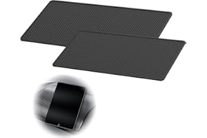 DAAIZIII Pack of 2 Non-Slip Car Mat, 27 x 15 cm, Non-Slip Mat, Universal Fit, Black, PVC, Car Mat