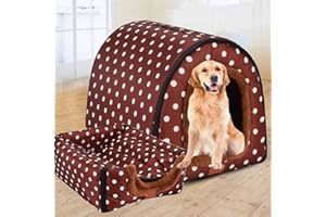 DG CATIEE Extra Large Dog House Luxury Big Dog Kennel,XL Large Big Dog Kennel House Bed Cat Cave Pet Shelter for Big Medium Dog Indoor Outdoor (XXL(92 * 68 * 72cm),E)