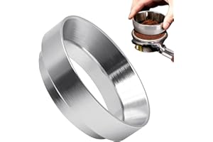YIBANG 58 mm Anello dosatore universale in alluminio, imbuto dosatore per espresso, accessorio magnetico sostituibile, durevole 58 mm, anello dosatore per caffè (argento)