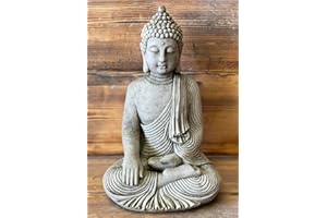 J AND L STONE ORNAMENTS STONE GARDEN LARGE MAZE ROBE BUDDHA NATURAL GIFT CONCRETE ORNAMENT