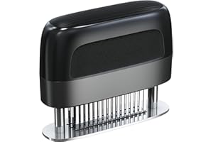 Hogance Batticarne in Acciaio Inox al 100%, tenderizer di Carne Portatile, Solido Gadget da Cucina per intenerire la Bistecca, Il Pollo, Il Maiale, Il Pesce, Il Barbecue, Nero