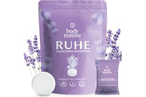 Body Restore Duschdampfer Aromatherapie 15er-Pack – Adventskalender Füllung, Adventskalender Frauen, kleine Geschenke, Kleinigkeiten für Adventskalender, Beauty Adventskalender für Männer – Lavendel