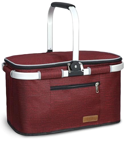 Borsa Termica ABIUBIU 34L Con Supporti Laterali - Ideale Per Picnic, Spiaggia E Shopping