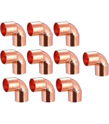 10 Pack EZ-FLUID 1/2" ProPress Copper Slip Couplings - No Stop Fittings For Press Tool 5 thumbnail image