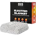 OHS Electric Blanket Fluffy, Heated Throw Blanket Bed Warmer Sofa Comfort Control Bed Over Blanket, 9 Heat Settings Quick Hea
