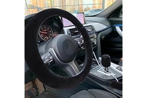 ‎BOOAEE Lenkradbezug Plüsch,3 Stück Auto Lenkradbezug Lenkradhüllen Lenkradheizung Nachrüsten Lenkradabdeckung,Anti Rutsch Warme Wolle Plüsch Lenkrad Abdeckung Auto Lenkradhülle,Rutsch Warme Lenkradhülle Anti