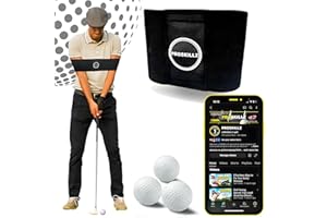 PROSKILLZ UK PRO Golf Swing Training Aid – Swing Correcting Arm Band – Swing Trainer for Muscle Memory & Connection – Golf Trainer for Right & Left-Handed Players