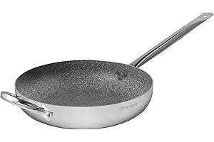 Aeternum, Grande Famiglia, Grandi Dimensioni, Padella Antiaderente, Adatto all'Induzione, Diametro 40 cm, Alluminio, Argento