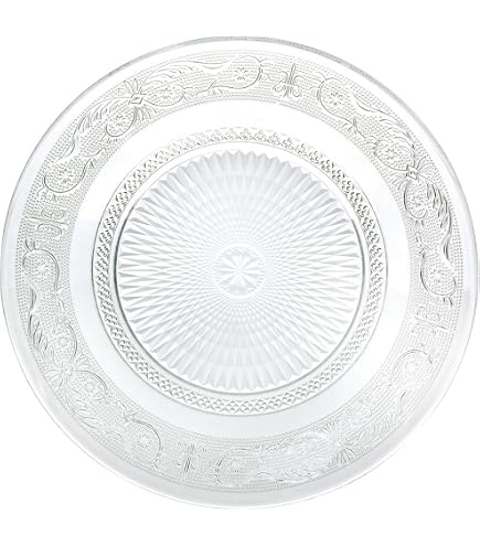 Set De 6 Assiettes Carrées H&H En Verre - 25cm | Moderne & Lave-vaisselle Safe