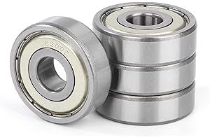 JESUSTREE 4 Piezas 6200ZZ Rodamiento de Bolas, 10x30x9mm Acero cromado con Doble junta metálica, Pre-lubricado, 6200Z Rodamientos Rígido De Bolas para Monopatines, Scooters