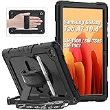 SEYMAC Samsung Galaxy Tab A7 10.4 2020 (SM- T500/ T505/ T507) Heavy Duty Shockproof Case with Screen Protector, 360 Degree Ro