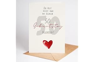 Lovely Cards - Geburtstagskarte 50 Frau Mann - 50. Geburtstag Frau Mann - besondere Glückwunschkarte zum Jubiläum - Geschenke zum 50ten Geburtstag - Geschenk Mama (DIN-A6)