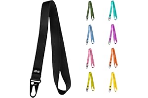 FFIVE - Lanyard nylon real - colgar cuello llaves telefono movil tarjeta identificacion cartera reforzado carabiner lanyard