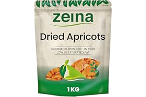 ZEINA LOVE OUR FOOD Zeina Dried Apricots with Natural Source of Iron & High in Fibre (1Kg) - Gluten Free & Peanut/Sesame Free, for Vegan Diet