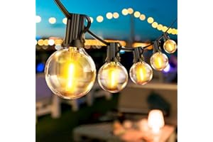 LIGHTMANCE Guirlande Lumineuse Exterieure 20m, Guirlande Guinguette Exterieur - 32+2 Ampoules LED G40, IP44 Imperméable, pour Décoration de Jardin Extérieur, Décoration d'anniversaire, éclairage de terrasse
