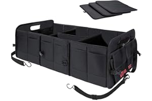 AUTOARK Multipurpose Car SUV Trunk Organizer,Durable Collapsible Adjustable Compartments Cargo Storage,Upgraded Handle,AK-072