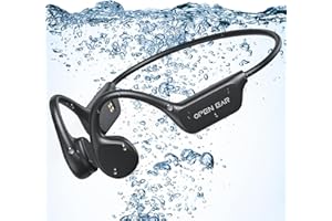 BEARTAIN Bone Conduction Headphones IP68 Waterproof Swimming Headphones Wireless Bluetooth 5.3 earphones Built-in 32G Open Ear Sports Headset with MP3 Player for Swiming Underwater, Running, Cycling