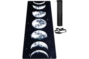 LaiEr Tapis de yoga antidérapant respectueux de l'environnement avec sangle de transport, épais tapis d'exercice et d'entraînement pour yoga, pilates et fitness (183 cm x 61 cm x 6 mm)