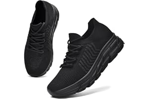 ELAPHURUS Femmes Slip-on Chaussures de Marche Baskets Mesh Légères Lace-up Chaussures de Course Respirantes Chaussures de Loisirs Fitness Chaussures de Sport