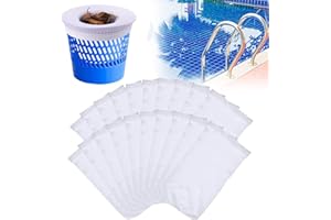 BaXing Pool Skimmer Socken, 20 Stück Schwimmbad Skimmer Socken, Pool Skimmer Filter, für Pool Skimmer Korb Schwimmbad Filter Schlacken, Blätter Öl, Pollen, Insekten, Abschaum & mehr
