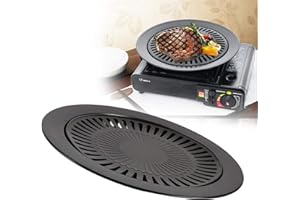 CUQUE Cadeau de Juillet Plaque de barbecue coréen, Barbecue Grill Rack Barbecue Cuisine Barbecue Pan Intérieur Extérieur Antiadhésif Torréfaction Plateaux Outil