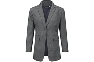 YUNCLOS Femme Blazer Veste de Costume Élégant à Manches Longues Travail Bureau Blazer Costume d'affaires
