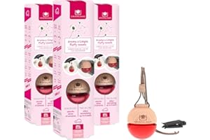 Cristalinas Car Air Fresheners Fluffy Towels Scent, Pack Of 3 - Odour Neutralising 2 in 1 Air Fresheners for Cars, Essential Oils Car Air Freshener Scent for Men & Women lasts upto 8 weeks