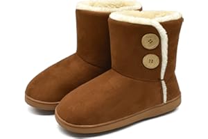 KuaiLu Kapcie Damskie Wełniane Pantofle Domowe Kobiety z Futerkiem Zimowe Ciepłe Oddychające Wysokie Bambosze Botki Miękkie Pluszowe Buty Obuwie do Wnętrz Antypoślizgowe Gumową Slippers