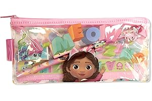 DREAMWORKS GABBY'S DOLLHOUSE Gabby's Dollhouse Kids School Supplies Stationery Set Pencil Case for Girls