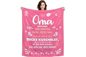 ACAROMAY Original Renteneintritt Geschenke für Oma Frauen Kuscheldecke Geschenke für Großmutter Weihnachten Neujahrsgeschenk Geburtstagsgeschenk für Oma von Enkelkinder Dekoratives Decken (Oma-A)