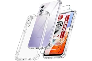 LeYi für Hülle Samsung Galaxy A14 4G/A 14 5G Durchsichtig Handyhülle und 2 Schutzfolie, Air Cushion Weich TPU Bumper Handyhülle Schutzhülle Cover Case Handy Hüllen Crystal Clear