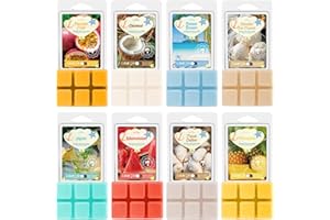 SNOWSEN Sommer Duftwachs für Duftlampe, Natürliches Wax Melts Sojawachs Schmilzt, Wachswürfel, Duftwachswürfel für Raumdüfte, Wachstörtchenfür für Duftlampe für Wachs, Duftgeschenkset für Damen