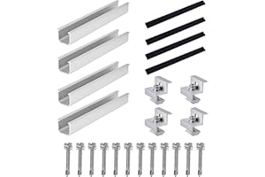 YZDKSMG Solarmodul Halterung 30mm/35mm Solarpanel PV Zubehör für Dach Balkonkraftwerk, 20cm Befestigungsschiene Für Befestigung Solarmodul, Universal PV Anlage Set für Solarmodule Dach