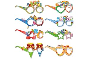 AJUNLKVDR Pack of 8 First Day at School Decoration 2025, School Girl Decoration, First Day of School Child Glasses, Decorative First Day at School Boy, Girl First Day of School Gift, Gifts for First