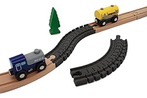 Locorico - 2 Rails Flexibles pour Train en Bois