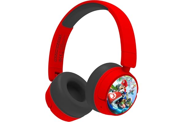 OTL Technologies MK0983 Mario Kart Casque sans Fil pour Enfant Rouge