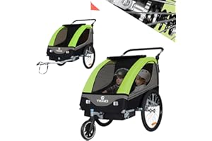 ‎TIGGO Tiggo S2 Kinderanhänger mit Federung Jogger 2 in 1 Kinder Buggy fahrradanhänger Anhänger 360° Drehbar