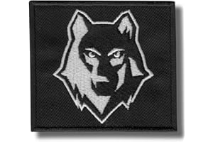 PATCH-SHOP Wolf - Bestickter Aufnäher, patch, 9x8 cm