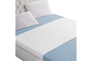 MBJERRY Waschbar Bettunterlage Inkontinenzauflage mit Biesen - Wasserdicht Matratzenauflage Wiederverwendbar Unterlage für Inkontinenz & Blasenschwäche (86 x 132 cm)