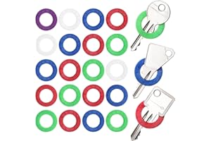 Robin Goods® 20 coprichiavi - Coprichiavi Colorati per Una Facile identificazione delle Chiavi - Segnachiavi Rotondi - Robusto Anello di identificazione delle Chiavi [La Selezione Varia]