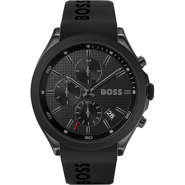 HUGO Orologio Uomo Analogico Multifunzione Quarzo - Cinturino In Silicone Nero, Quadrante Zigrinato 46 Mm, 1530193 - 6