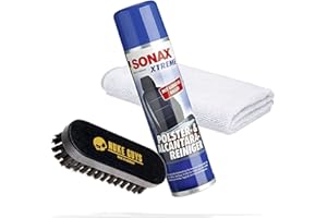‎DETAILMATE detailmate Set zur Reinigung und Pflege von Leder, Polster & Textilien | SONAX XTREME Polster-Reiniger 0,4L + Nuke Guys Bürste S + Mikrofasertuch