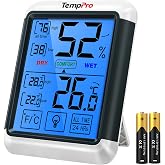 مقياس الرطوبة الداخلي الرقمي ThermoPro TP55 مقياس الحرارة درجة الحرارة والرطوبة مقياس رطوبة الغرفة، شاشة لمس كبيرة، قوس