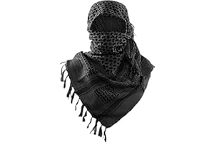 Luxns Militär Shemagh Taktische Wüstenschal - 100% Baumwolle Keffiyeh Schal für Herren und Damen