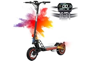 Patinete Electrico Adultos G2, 45km Autonomía de hasta, Motor de 500W/ Baterías de 48V 10.4Ah,Neumáticos Todo Terreno de 10", Carga máxima 130KG,IP54/Doble Frenos de Disco-TODIMART G2/S7