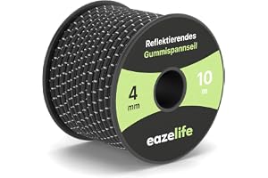 Eaze Life Gummirep på rulle - reflekterande, väderbeständigt, kan skäras till, mycket elastiskt, hållbart, mångsidigt expande