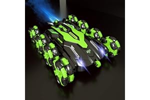 PENGBU RC Ferngesteuertes Auto ab 6 8 10 Jahre, RC Auto mit Fernbedienung mit LED Lights und Sprühnebel, 2,4GHz 1/16 RC Drift Car mit 360° Drehbares, Spielzeug ab 4 5 6 8 10 Jahre Jungen