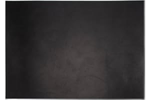 HAPPER STUDIO Rindsleder 1,7 mm Stärke Pull-Up Crazy Horse Leder. Echtlederblätter für Basteln. (1, Schwarz, A4 (210 x 297mm))