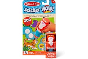 Melissa & Doug - Sticker Wow Stempel-Set Tiger, Mit 300 Stickern, Nachfüllbarer Sticker-Stempel und 24-seitiger Aktivitätenblock, Für Kinder ab 3 Jahren - FSC zertifizierte