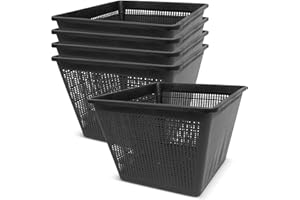 blizz-z Pflanzkorb eckig 35 x 35 cm x 26 cm (5 Stück) | Teichkorb, Wasserpflanzkorb, Teichbepflanzung, Gewächshaus, wetterfester Kunststoff Lange Lebensdauer